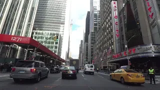 Driving in New York City 4K - Avenue of the Americas - New York, USA