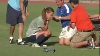 Guy fakes football injury to do marriage proposal