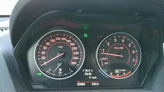 BMW 116i F21 0-100km/h stage 1 manual mode