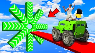 SHINCHAN AND FRANKLIN TRIED THE IMPOSSIBLE STAR BOOSTER SEA PARKOUR CHALLENGE GTA 5