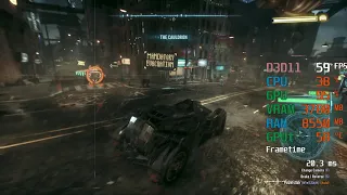 GeForce GTX 1650 -- AMD Ryzen 5 2600 -- Batman Arkham Knight FPS Test