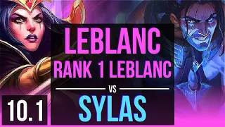 LEBLANC vs SYLAS (MID) | Rank 1 LeBlanc, Rank 3, 2 early solo kills | BR Grandmaster | v10.1