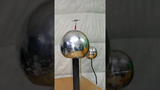 Spinning  Ninja Star on a Van de Graaff generator