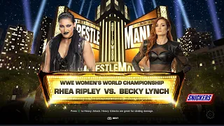 Rhea Ripley vs. Becky Lynch WWE Women's World Championship Extreme Rules Match Wrestlemania 39