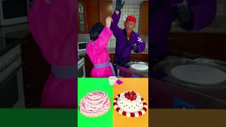 Ice cream challenge! Strawberry cake vs marshmallow #Shorts