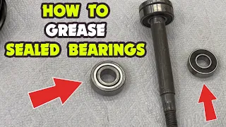 BEST WAY to Grease SEALED BEARINGS on Lawn Mower Blade SPINDLES (make them last 3x as long)