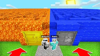 ¡LABERINTO DE LAVA 🔥 VS LABERINTO DE AGUA 💦! - BATALLA EN MINECRAFT