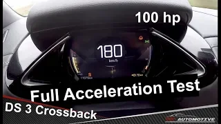 DS3 Crossback 1.2 PureTech 100 - Full Acceleration test!
