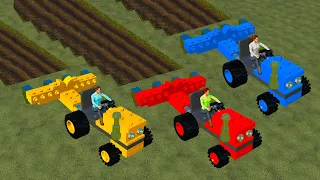 LAND OF LEGO!  SMALL TRACTORS and PLOWS! COLORFUL LEGO FARM! |Farming Simulator 19