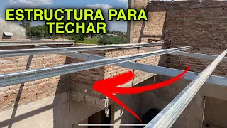 Armado y Colocación de Perfiles- Tirantes para Techar