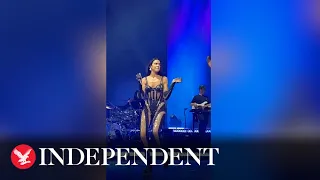 Footage shows unauthorised fireworks set off in crowd during Dua Lipa concert