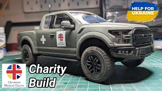 Build for Ukrainian Medical Charity - Ford F150 Raptor 1/25 Revell - Help Ukraine