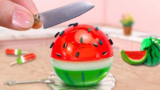 Cocomelon Jelly 🍉✨ Fresh Miniature Watermelon Jelly Decorating Miniature | Mini Baking