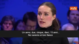 Sanna Marin a Davos: "Aiuteremo l'Ucraina anche per 15 anni, se necessario" - SOTTOTITOLATO