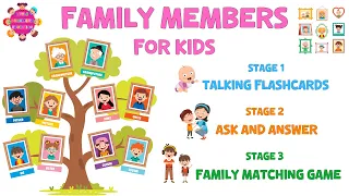 Family Members | Ask And Answer | Family Matching Game | 4K