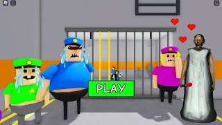 Police Family Escape GRANNY BARRY SCARY OBBY Full Walkthrough #roblox #obby