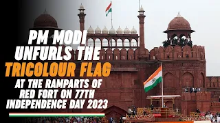 PM Modi unfurls the Tricolour flag at the ramparts of Red Fort on 77th Independence Day 2023