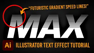 Illustrator Text Effect Tutorial: ‘Futuristic Gradient Speed Lines’