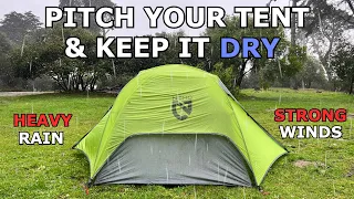 How to pitch a double wall tent in the rain (and keep it dry)