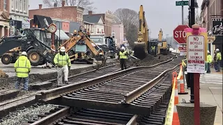 Street Running Track Replacement!  First Trains Over New Railroad Tracks Included!  My Full Video
