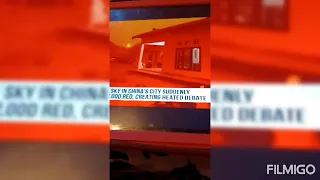BREAKING NEWS  SKY TURNS RED IN CHINA