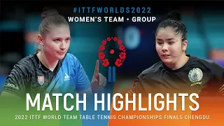 Highlights | Tatiana Kukulkova (SVK) vs Markhabo Magdieva (UZB) | WT Grps | #ITTFWorlds2022