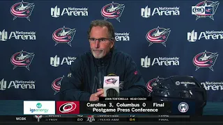 John Tortorella gives a blunt postgame press conference following loss to Hurricanes