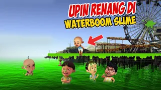 Upin ipin Renang di WaterBoom Slime , ipin senang ! GTA Lucu