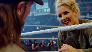 Lacey Evans shows AJ Styles what she keeps in her ring boot: WWE The Day Of: Royal Rumble 2020