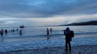 🇮🇲Isle Of Man Peel New Year's dip 2023🇮🇲