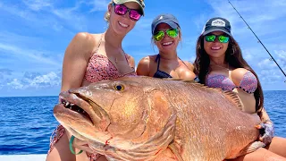 Catching HUGE Snapper in Key West!! GIRLS birthday trip