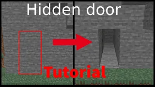 Hidden piston door I Versteckte Tür I Easy Minecraft Redstone Tutorial I Minecraft Java + Bedrock