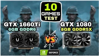GTX 1660 Ti vs GTX 1080 | 10 Games Tested | Which Is Powerful ?