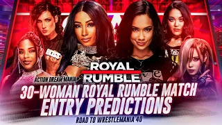 WWE Royal Rumble 2024 Women's Entry Predictions | 30-Woman Royal Rumble Match | Action Dream Mania