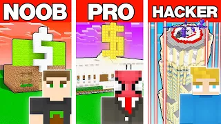 NOOB VS PRO VS HACKER EN GÜVENLİ BANKA YAPI KAPIŞMASI - Minecraft