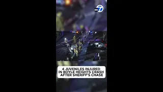 4 juveniles injured in Boyle Heights crash after sheriff's chase