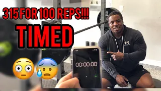 BENCH PRESS| 315 FOR 100 REPS