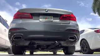 2018 BMW 540i (g30,b58) muffler and resonator delete