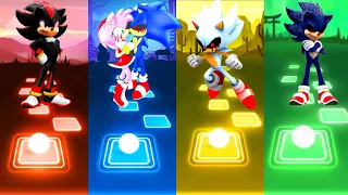 Shadow vs Amy Sonic Exe vs Heyper Sonic Exe vs Dark Sonic Exe | Tiles Hop EDM Rush