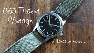 Christopher Ward C65 Trident Vintage Mk1 automatic watch - hands on review