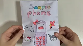 [✨paper diy✨] Sanrio Flip Phone blind bag 🎀 | Asmr tutorial