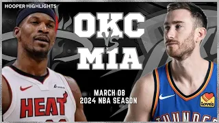 Miami Heat vs Oklahoma City Thunder Full Game Highlights | Mar 8 | 2024 NBA Season