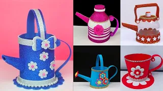 5 Awesome Craft Ideas With Plastic Bottle & Foam Sheet | How To Make Plastic Bottle Tea Set  | craft