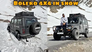 First snowdrive experience with my Bolero 4×4 | Stuck at Darcha barrier