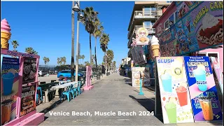 Bike ride on Venice Beach and Muscle Beach, California 2024