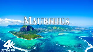FLYING OVER MAURITIUS (4K UHD) I Relaxing Music Along With Beautiful Nature Videos | 4K VIDEO UHD