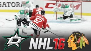 Chicago Blackhawks vs Dallas Stars - NHL 16 Gameplay