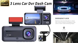 Black Box 3 Channel 3 lens Car DVR HD 1080P Dashcam unboxing and setup Nuokaiqi