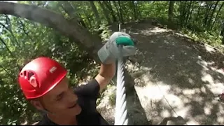 Zipping above the treetops at Eco Adventure Ziplines in Missouri
