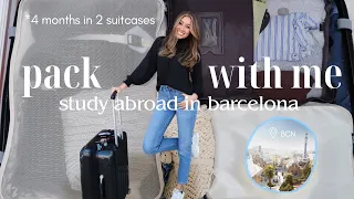 PACK WITH ME!! 4 months studying abroad in Barcelona, Spain